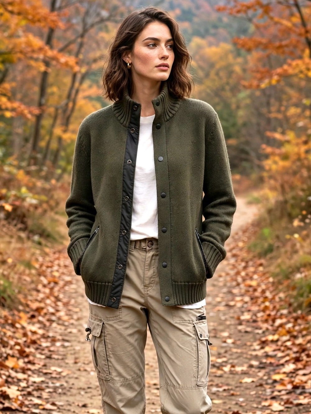 Banana Republic Women’s Wool-Blend Utility Cardigan Sweater Jacket Size Medium